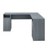 Techni Mobili Functional L-Shape Desk with Storage, Grey