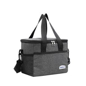 Lunch Bag for Women Work, Insulated Lunch Box Extra Large Lunch Tote Bag (Color: Black, size: L)